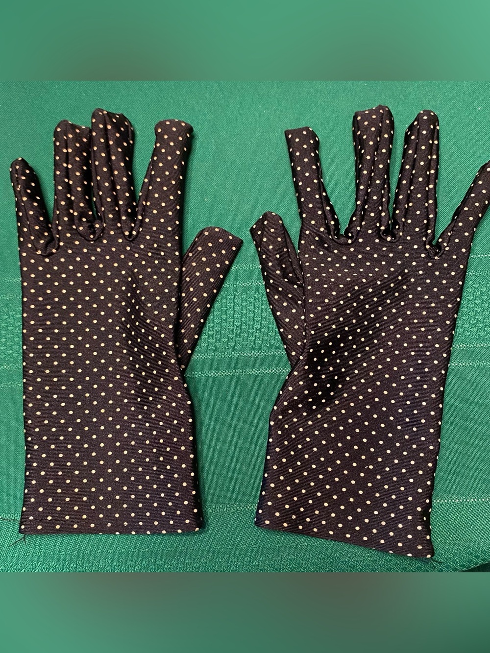 Black & White Polka Dot Fashion Gloves Retro Statement Accessory